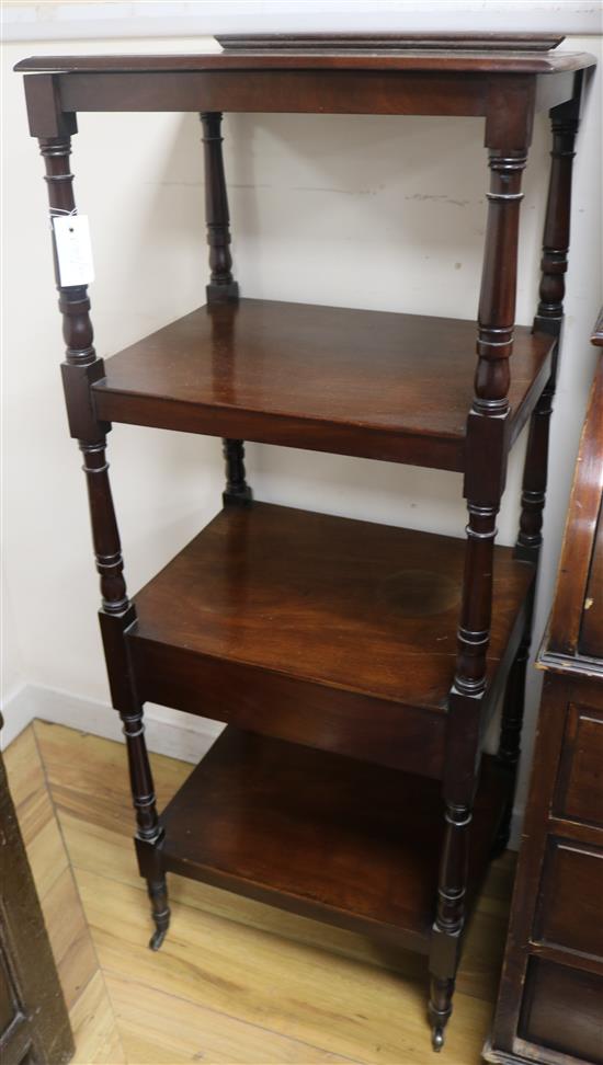 A George IV mahogany whatnot, H.130cm